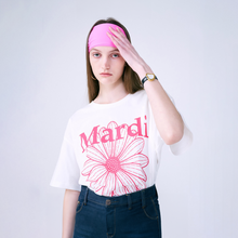 Load image into Gallery viewer, MARDI MERCREDI Tshirt Flowermardi White Violet