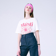 Load image into Gallery viewer, MARDI MERCREDI Tshirt Flowermardi White Violet
