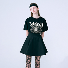 Load image into Gallery viewer, MARDI MERCREDI Tshirt Flowermardi Black Cream