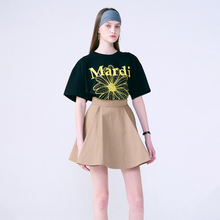 Load image into Gallery viewer, MARDI MERCREDI Tshirt Flowermardi Black Yellow