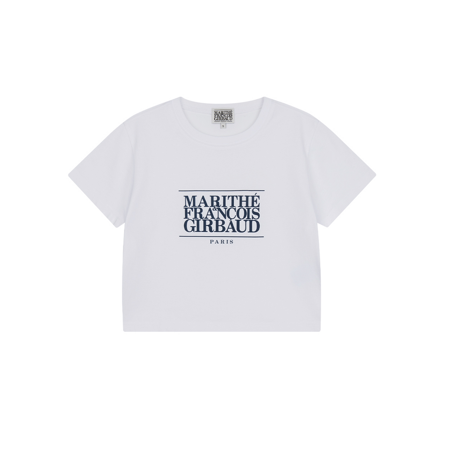 MARITHE FRANCOIS GIRBAUD W Classic Logo Crop Tee White