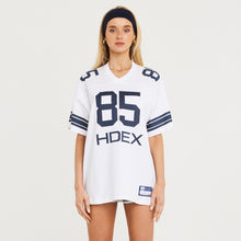 Load image into Gallery viewer, HDEX Womens Over Size Football Short Sleeve White
