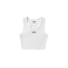 Load image into Gallery viewer, HDEX Womens Symbol Crop Tank Top White
