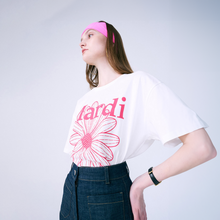 Load image into Gallery viewer, MARDI MERCREDI Tshirt Flowermardi White Violet
