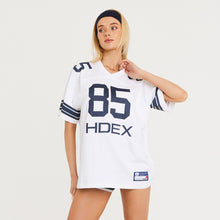 Load image into Gallery viewer, HDEX Womens Over Size Football Short Sleeve White
