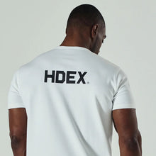 Load image into Gallery viewer, HDEX Main Back Logo Muscle Fit Sleeve T-Shirt White
