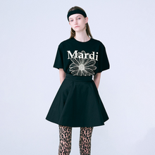 Load image into Gallery viewer, MARDI MERCREDI Tshirt Flowermardi Black Cream
