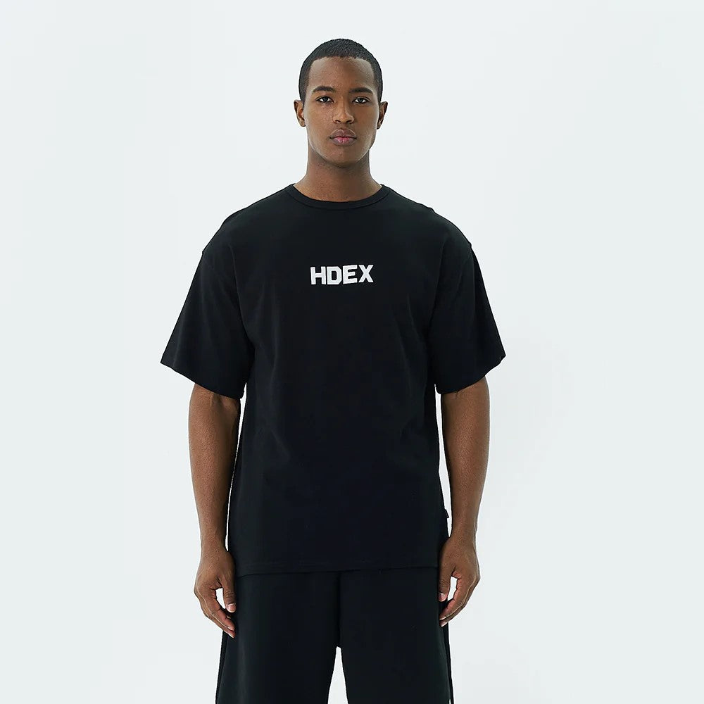 HDEX Main Logo Over Fit Sleeve T-Shirt Black