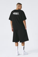 Load image into Gallery viewer, HDEX Main Back Logo Over Fit Sleeve T-Shirt Black
